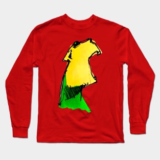 Yellow green yum dog Long Sleeve T-Shirt